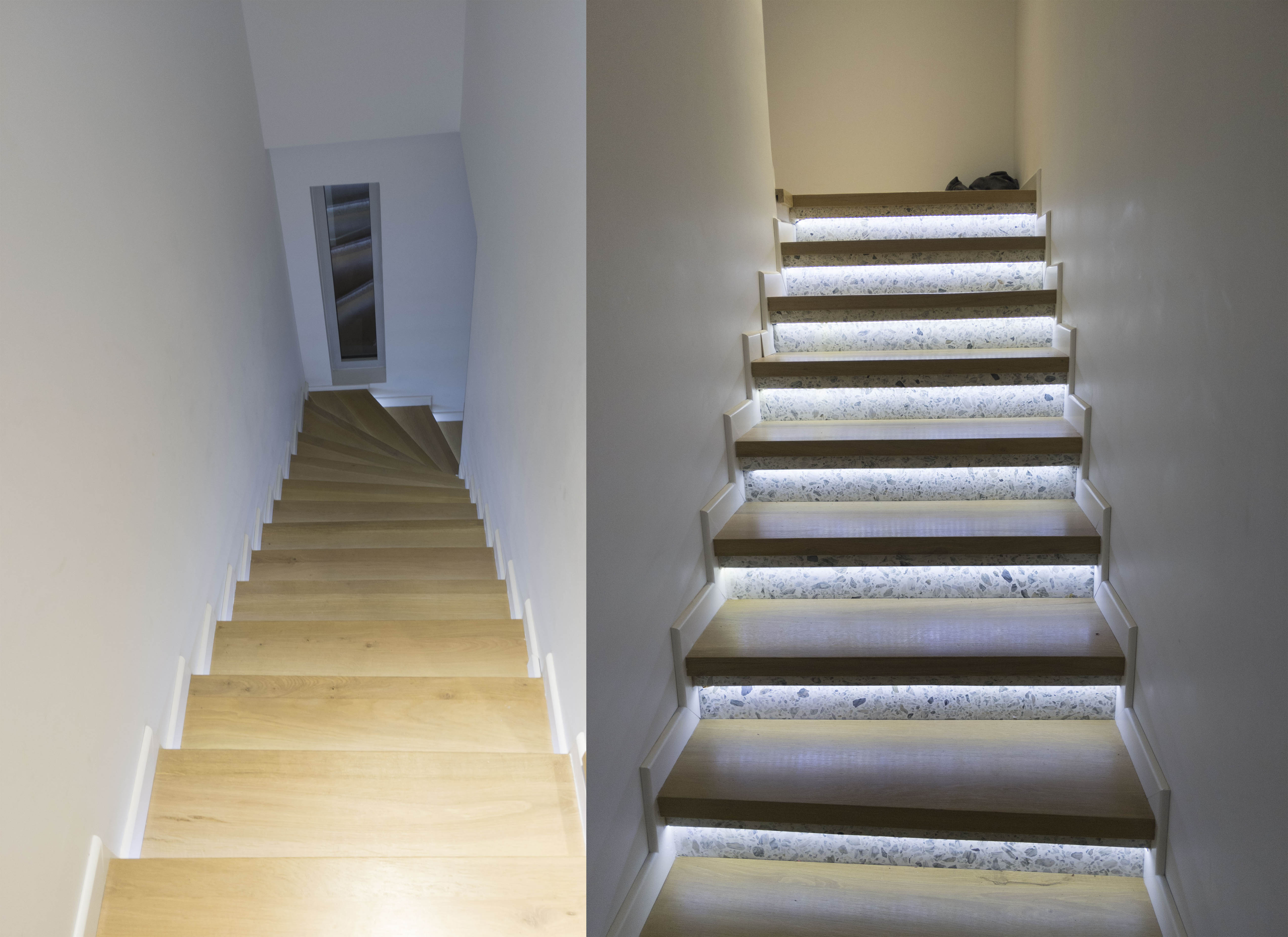 Escalier renovation en chêne
